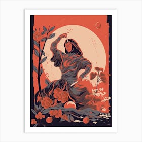 Samurai Illustration 7 Art Print