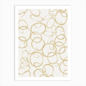 Gold Circles Art Print