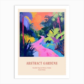 Colourful Gardens Fairchild Tropical Botanic Garden Usa 1 Red Poster Art Print