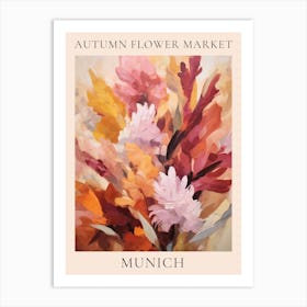 Autumn Flower Market Poster Munich Art Print