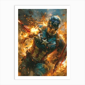 Captain America 54 Art Print