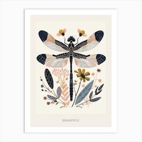 Colourful Insect Illustration Dragonfly 10 Poster Art Print