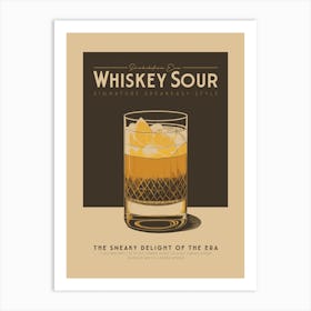 Whiskey Sour Cocktail Art Print