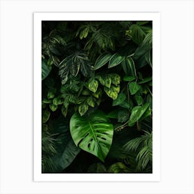 Tropical Leaves Wallpaper Art Print