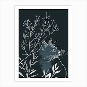 Birman Cat Minimalist Illustration 3 Art Print