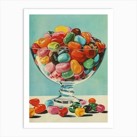 Jelly Beans Vintage Retro Illustration 1 Art Print