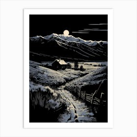 Moonlight Road Art Print