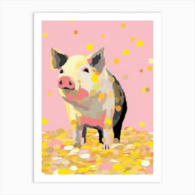 Pig In Gold Art Print