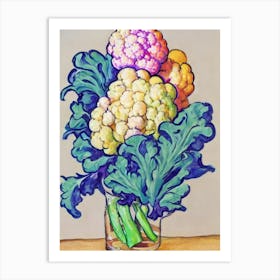 Cauliflower Fauvist vegetable Art Print