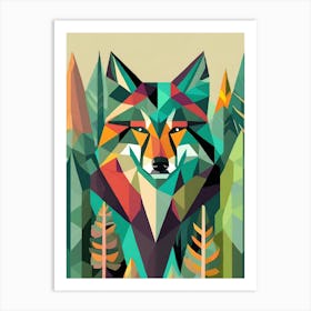 Wolf In The Forest 1 Art Print