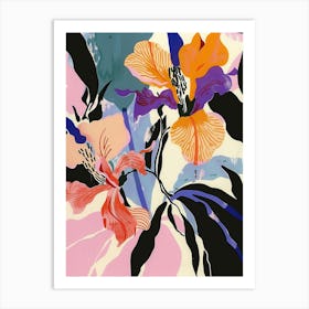 Colourful Flower Illustration Phlox 3 Art Print