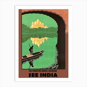 India, Vintage Travel Poster 1 Art Print