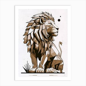 Geometric Lion 1 Art Print