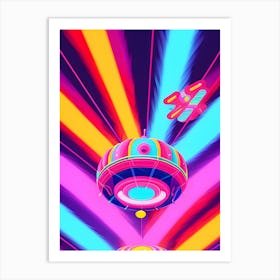 Psychedelic Spaceship-Reimagined Art Print