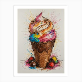 Default Rocky Road A Nostalgic Favorite Chocolate Ice Cream St 2 (1) Art Print