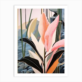 Flower Illustration Heliconia 2 Art Print