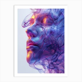 Digital - Woman In Smoke Art Print