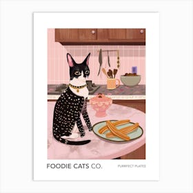 Foodie Cats Co Cat And Churros 2 Art Print