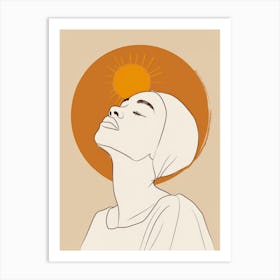 Woman With A Sun 3 Art Print