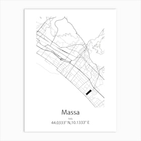 Massa Lombarda,Italy Minimalist Map Art Print