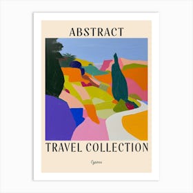 Abstract Travel Collection Poster Cyprus 3 Art Print