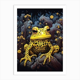 Golden Poison Frog Realistic 3 Art Print