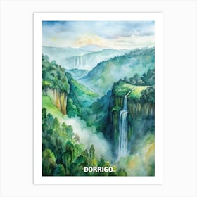 Dorrigo National Park Watercolor Painting Art Print