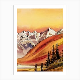 Sunset In The Mountains 87 Art Print