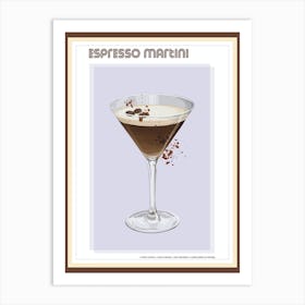 Espresso Martini Splatter Cocktail Print Art Print