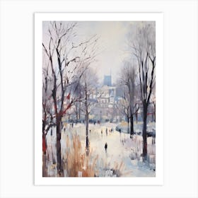 Winter City Park Painting Regents Park London 3 Art Print
