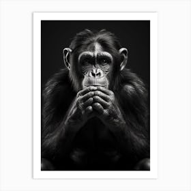 Photorealistic Thinker Monkey 5 Art Print