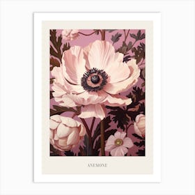 Floral Illustration Anemone 2 Poster Art Print