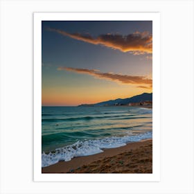 Sunset At The Beach 3 Art Print