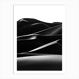 Black and White Sand Dunes Art Print