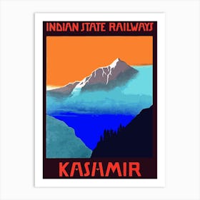 Kashmir, Vintage Travel Poster Art Print