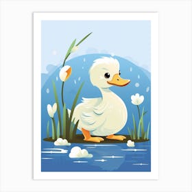 Baby Animal Illustration  Duck 8 Art Print