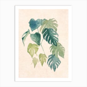 Bloomery Decor Watercolor Jungle Leaves Ii Art Print