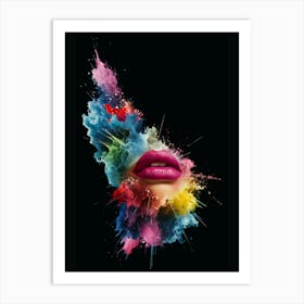 Lips Canvas Print Art Print