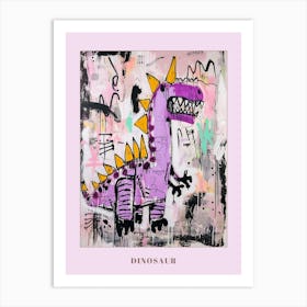 Abstract Dinosaur Graffiti Style Painting 3 Poster Art Print