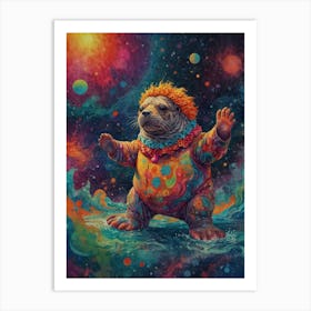 Seal In Space 1 Art Print