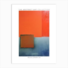Red And Blue Abstract Painting Exhibition Poster Art Print
