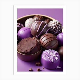 Chocolates In A Bowl Art Print