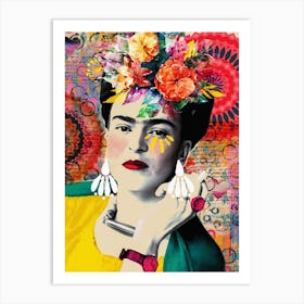 Frida Collage Portrait Art Print