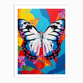 Pop Art White Admiral Butterfly 1 Art Print