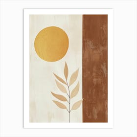 Sun And Leaves Canvas Print 2 Art Print