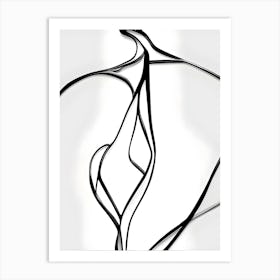 Abstract Black And White Painting Art Print