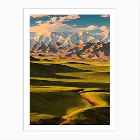 Gobi Gurvansaikhan National Park Mongolia Vintage Poster Art Print