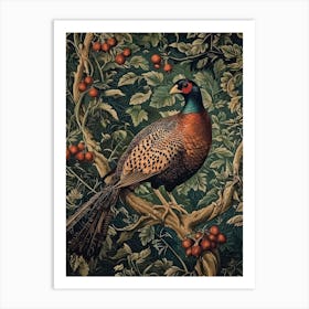 William Morris Pheasant Bird Vintage  Art Print