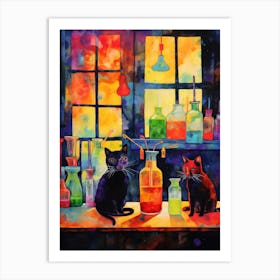 Two Vats In An Alchemy Art Print