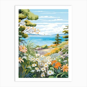 Coastal Maine Botanical Gardens Usa Illustration 1  Art Print
